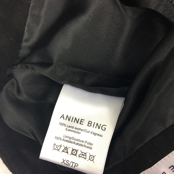 Anine Bing | 100% Lamb Leather Suede Mini Skirt - Picture 4 of 8